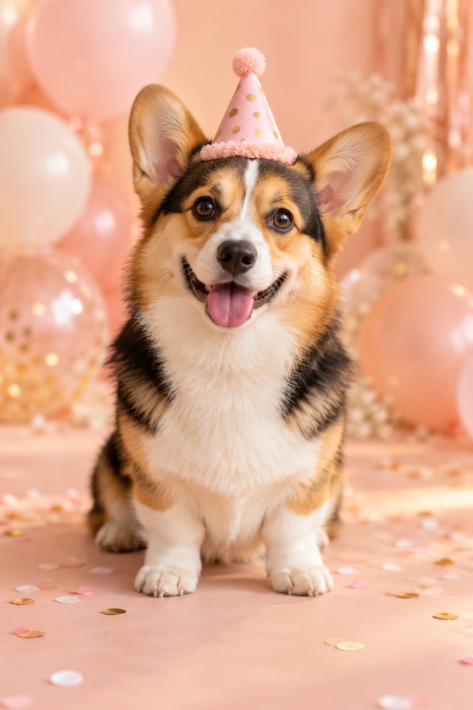 Pet photo illustrating Birthday paws